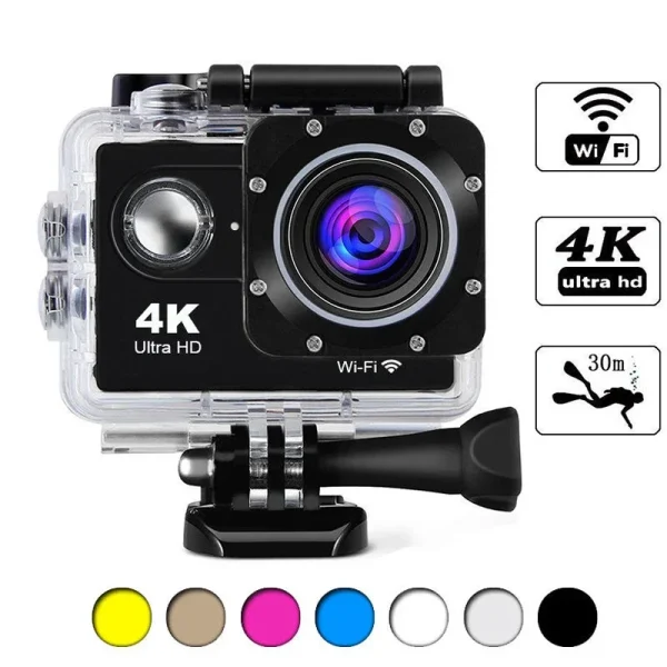 4k HD Mini Action Camera WiFi Remote Control Sport Camera Underwater Waterproof Video Recording Cameras Action Video Cameras